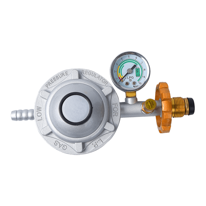 Latão conectar regulador de gás de baixa pressão regulador lpg com medidor