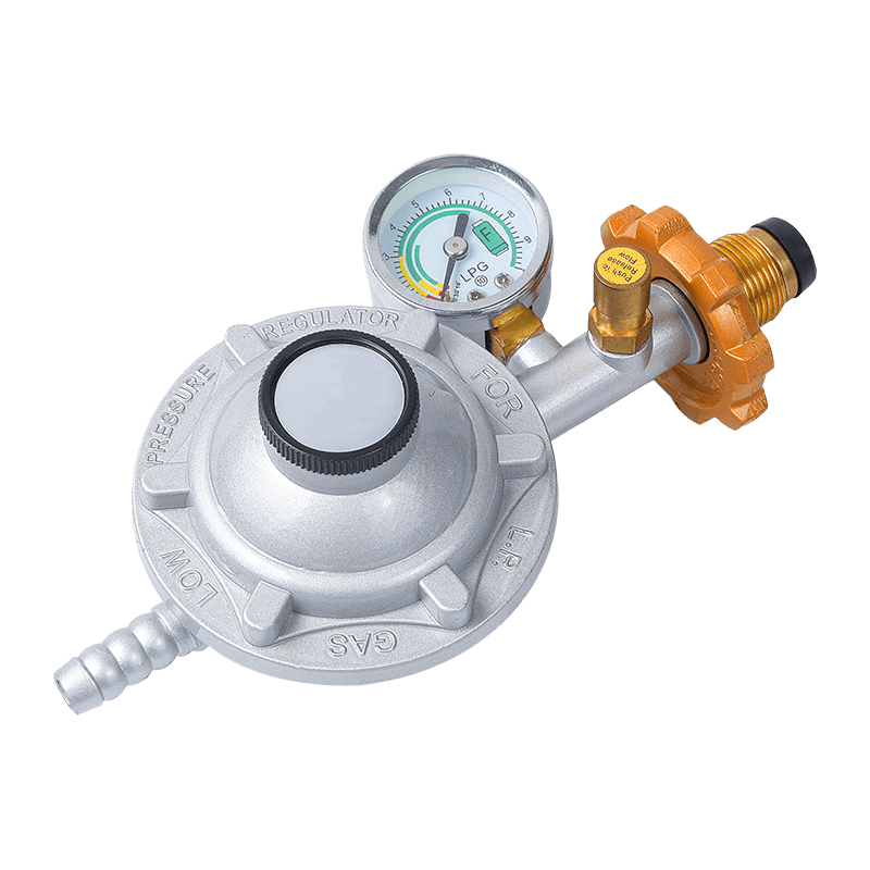 Latão conectar regulador de gás de baixa pressão regulador lpg com medidor